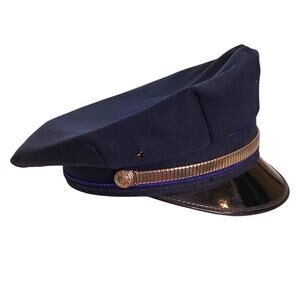 Vintage Nudelman Brothers Military‎ Pilot Cap Navy Uniform Costume Mid Century